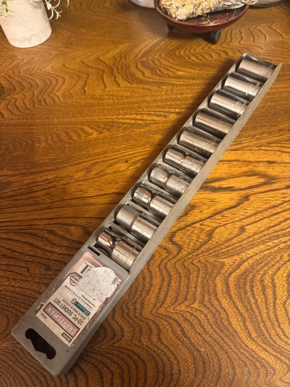 Craftsman 10 pc metric 1/2 drive 6 pt Socket Set in organizer